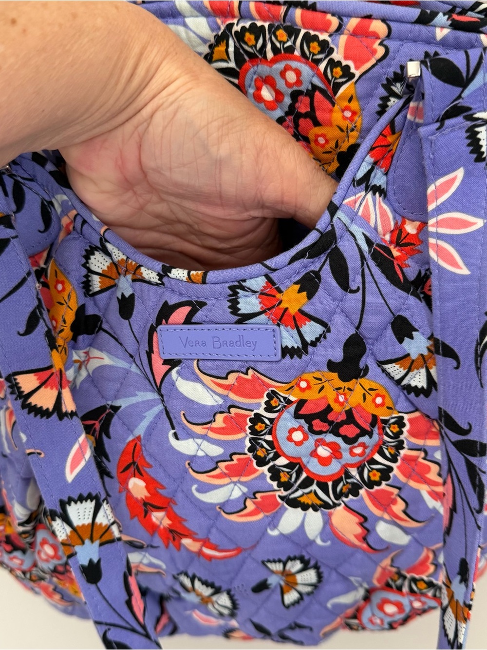 Vera Bradley Purple Floral Quilted Tote medium - Picture 6 of 9